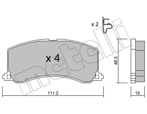 Brake Pad Set, disc brake (22-0248-0)