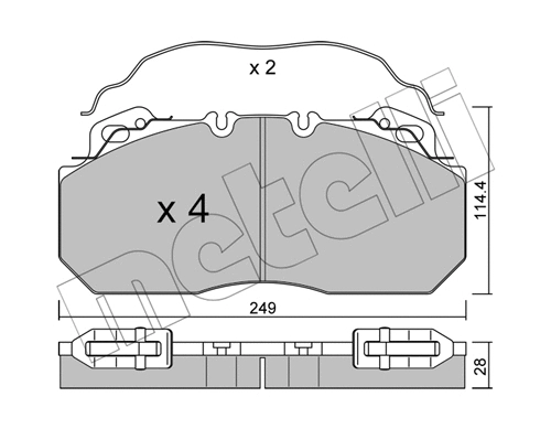Brake Pad Set, disc brake (22-0589-0)