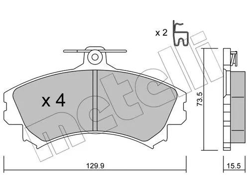 Brake Pad Set, disc brake (22-0216-0)