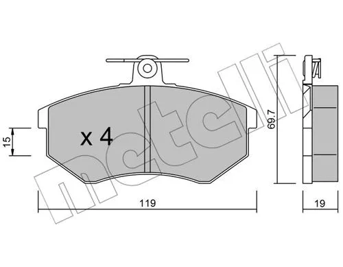 Brake Pad Set, disc brake (22-0148-0)