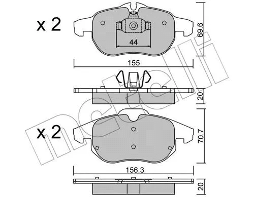 Brake Pad Set, disc brake (22-0540-0)