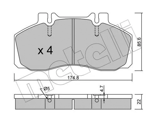 Brake Pad Set, disc brake (22-0266-0)