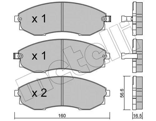 Brake Pad Set, disc brake (22-0517-0)
