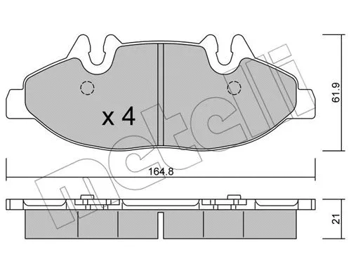 Brake Pad Set, disc brake (22-0575-0)