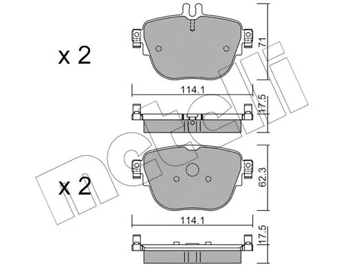 Brake Pad Set, disc brake (22-1137-0)