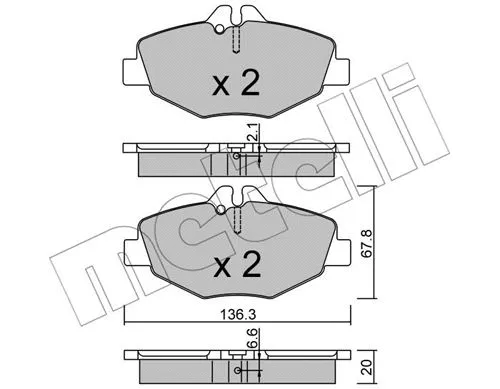 Brake Pad Set, disc brake (22-0562-0)