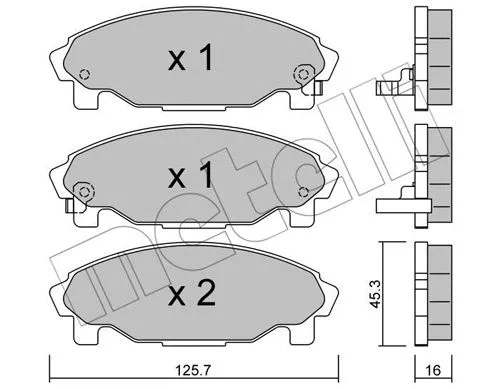 Brake Pad Set, disc brake (22-0379-0)
