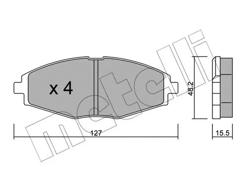 Brake Pad Set, disc brake (22-0293-1)