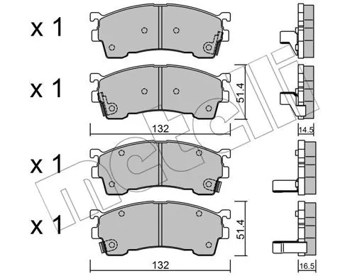 Brake Pad Set, disc brake (22-0223-0)