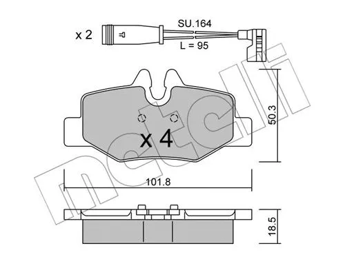 Brake Pad Set, disc brake (22-0576-0K)