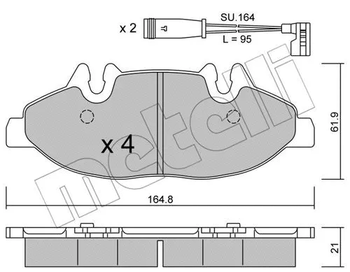 Brake Pad Set, disc brake (22-0575-0K)