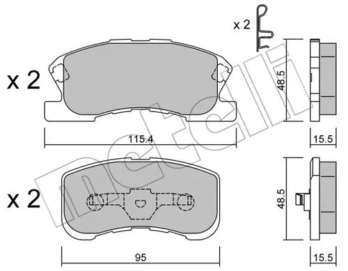 Brake Pad Set, disc brake (22-0381-0)