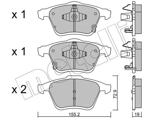 Brake Pad Set, disc brake (22-0805-0)