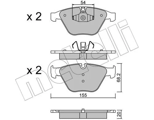 Brake Pad Set, disc brake (22-0558-6)