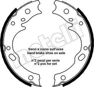 Brake Shoe Set, parking brake (53-0571)