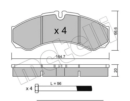 Brake Pad Set, disc brake (22-0212-0)