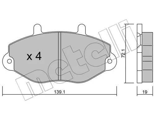 Brake Pad Set, disc brake (22-0195-0)