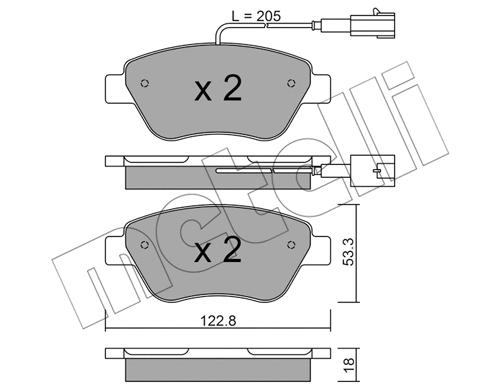 Brake Pad Set, disc brake (22-0321-3)