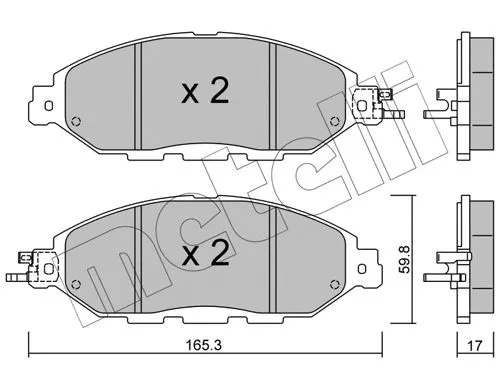 Brake Pad Set, disc brake (22-1045-0)