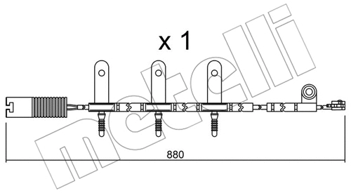Warning Contact, brake pad wear (SU.149)