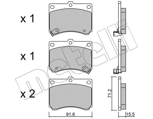 Brake Pad Set, disc brake (22-0197-0)