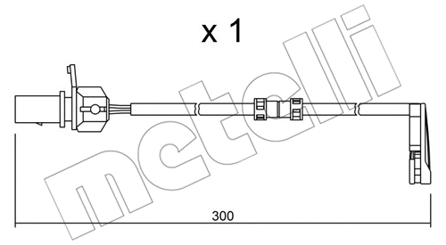 Warning Contact, brake pad wear (SU.292)