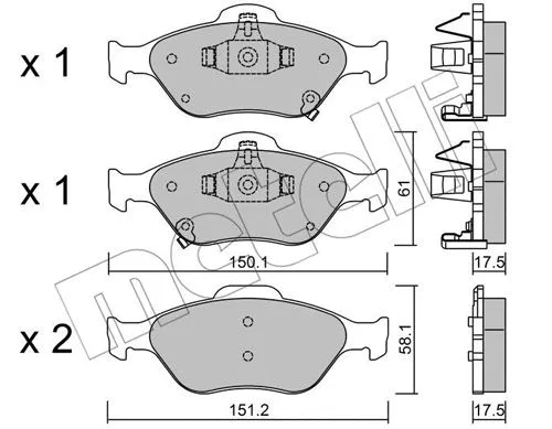 Brake Pad Set, disc brake (22-0316-1)