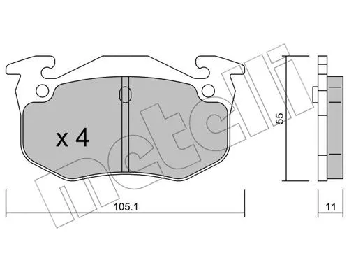 Brake Pad Set, disc brake (22-0038-2)