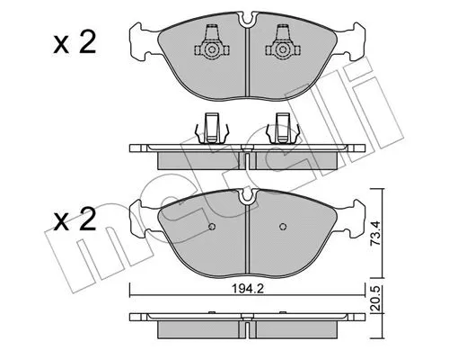 Brake Pad Set, disc brake (22-0828-0)