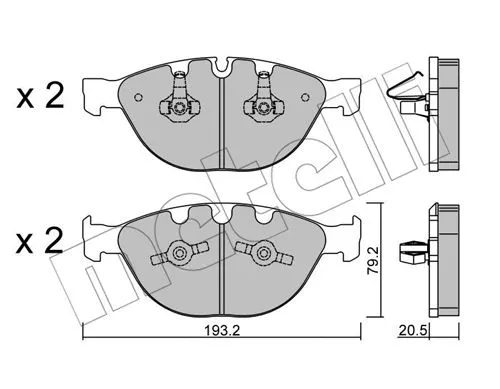 Brake Pad Set, disc brake (22-0772-0)