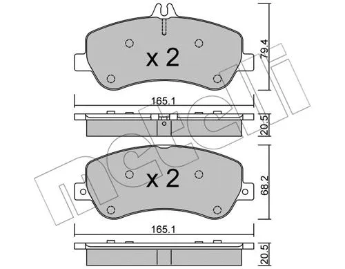 Brake Pad Set, disc brake (22-0825-0)