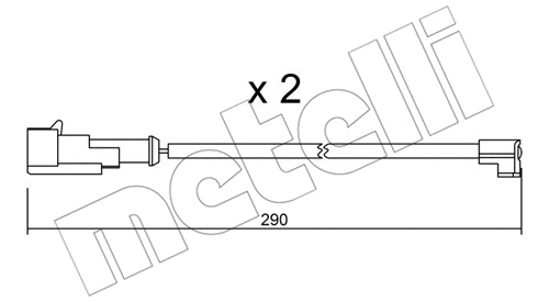 Warning Contact, brake pad wear (SU.100K)
