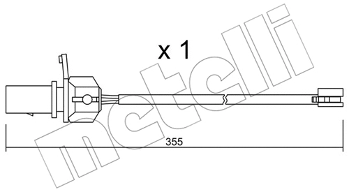 Warning Contact, brake pad wear (SU.332)