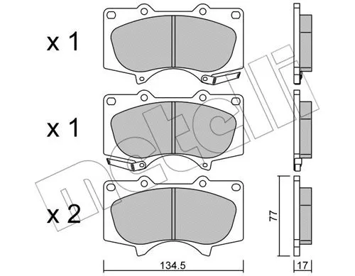 Brake Pad Set, disc brake (22-0454-0)