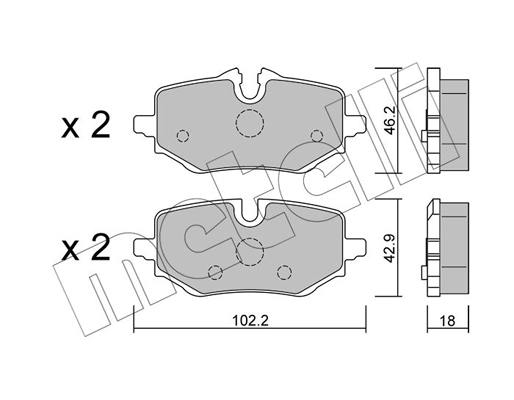 Brake Pad Set, disc brake (22-1368-0)