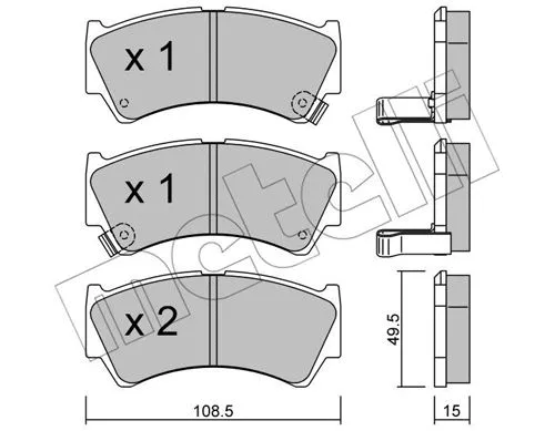 Brake Pad Set, disc brake (22-0436-0)