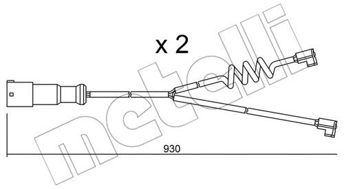 Warning Contact, brake pad wear (SU.188K)
