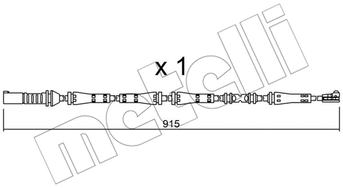 Warning Contact, brake pad wear (SU.287)