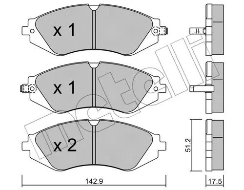 Brake Pad Set, disc brake (22-0294-0)
