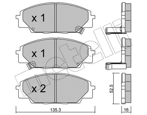 Brake Pad Set, disc brake (22-0435-0)