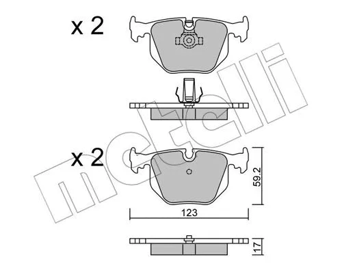 Brake Pad Set, disc brake (22-0560-0)