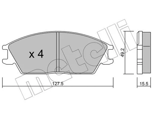 Brake Pad Set, disc brake (22-0081-0)