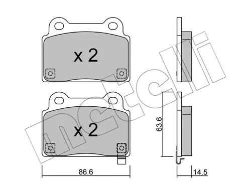 Brake Pad Set, disc brake (22-0826-0)