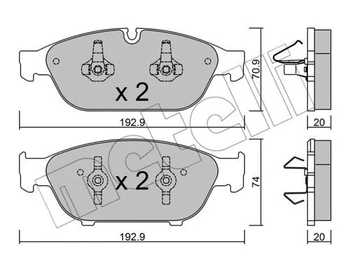 Brake Pad Set, disc brake (22-0953-0)