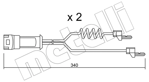 Warning Contact, brake pad wear (SU.172K)
