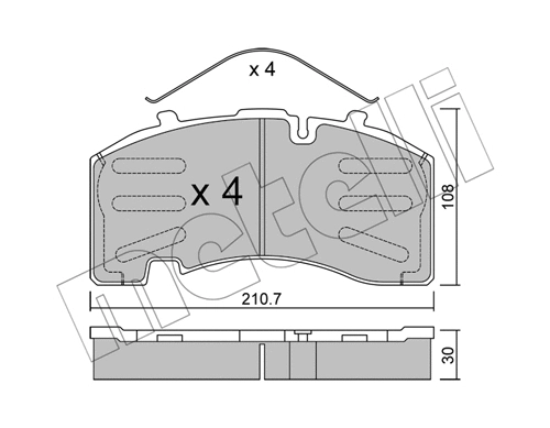 Brake Pad Set, disc brake (22-0652-0)