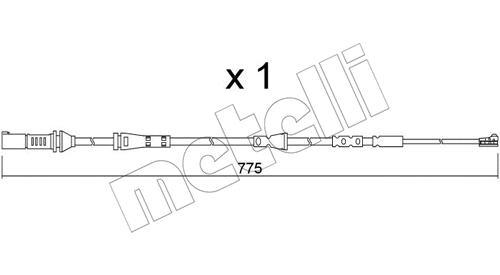 Warning Contact, brake pad wear (SU.361)