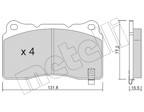 Brake Pad Set, disc brake (22-0288-8)