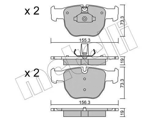 Brake Pad Set, disc brake (22-0598-0)