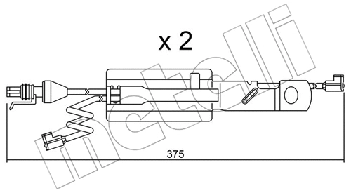 Warning Contact, brake pad wear (SU.177K)